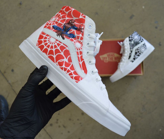 Custom top spiderman vans