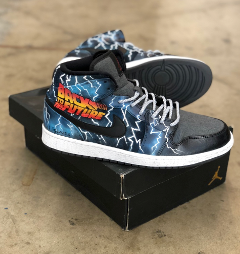 Back to the Future Nike Jordan 1 s B Street Shoes