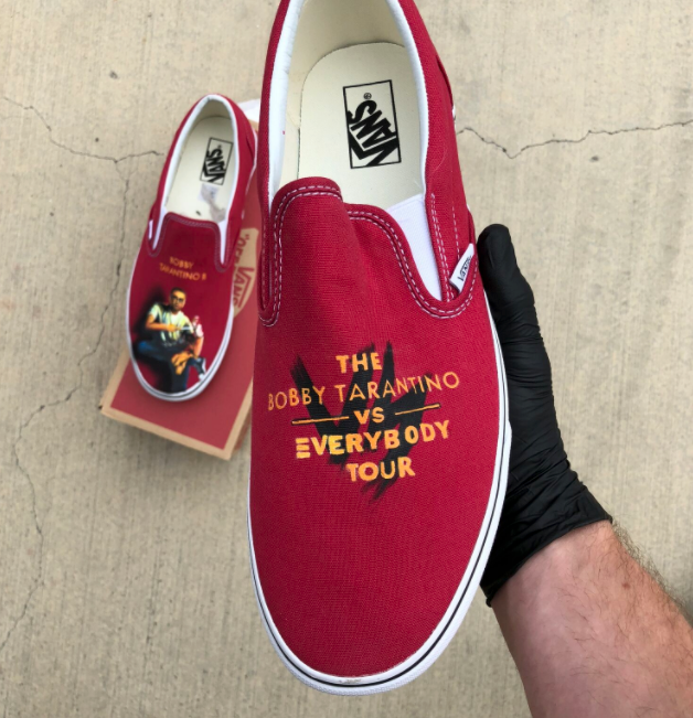 Logic s Bobby Tarantino Album Cover Vans Slip Ons B Street Shoes