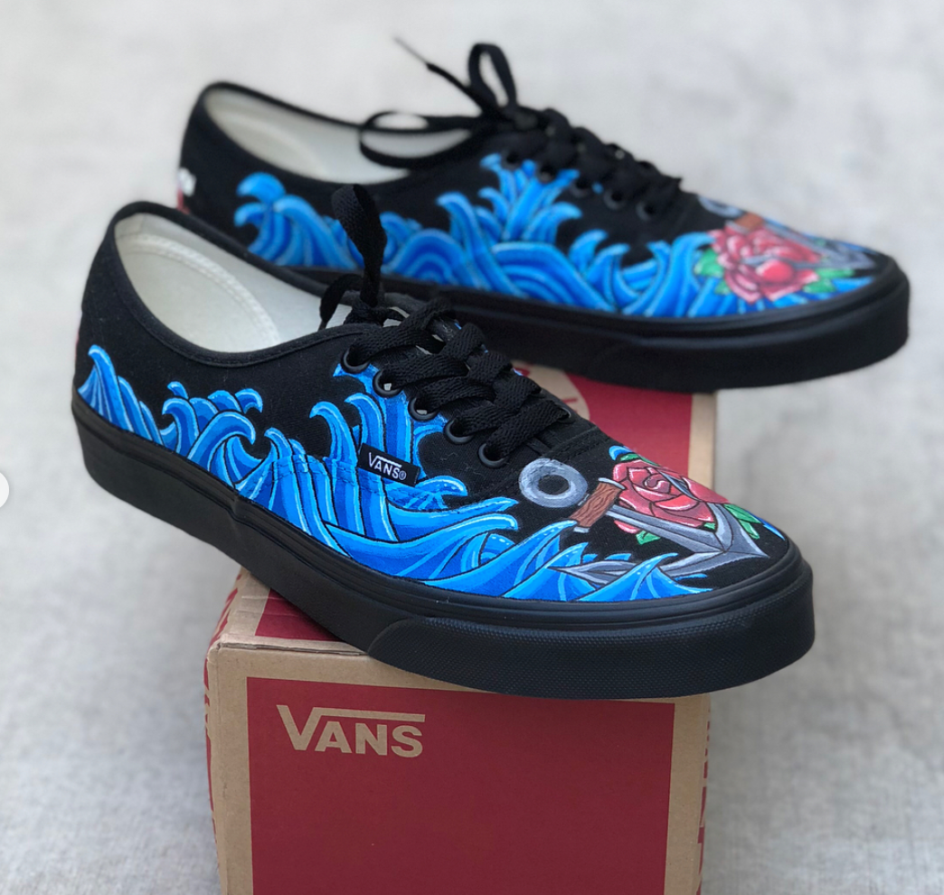 Custom vans with sales writing