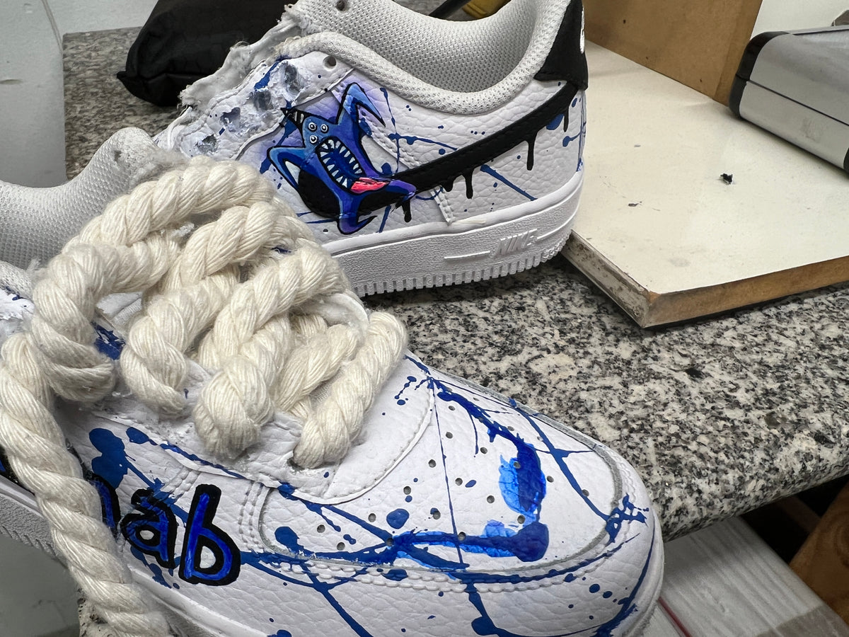 custom black and white af1