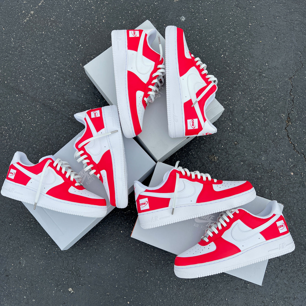 Nike AF1 Low Logo Bomb Sneakers - Custom Order – B Street Shoes