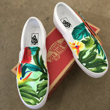 custom painted tropical floral vans shoes