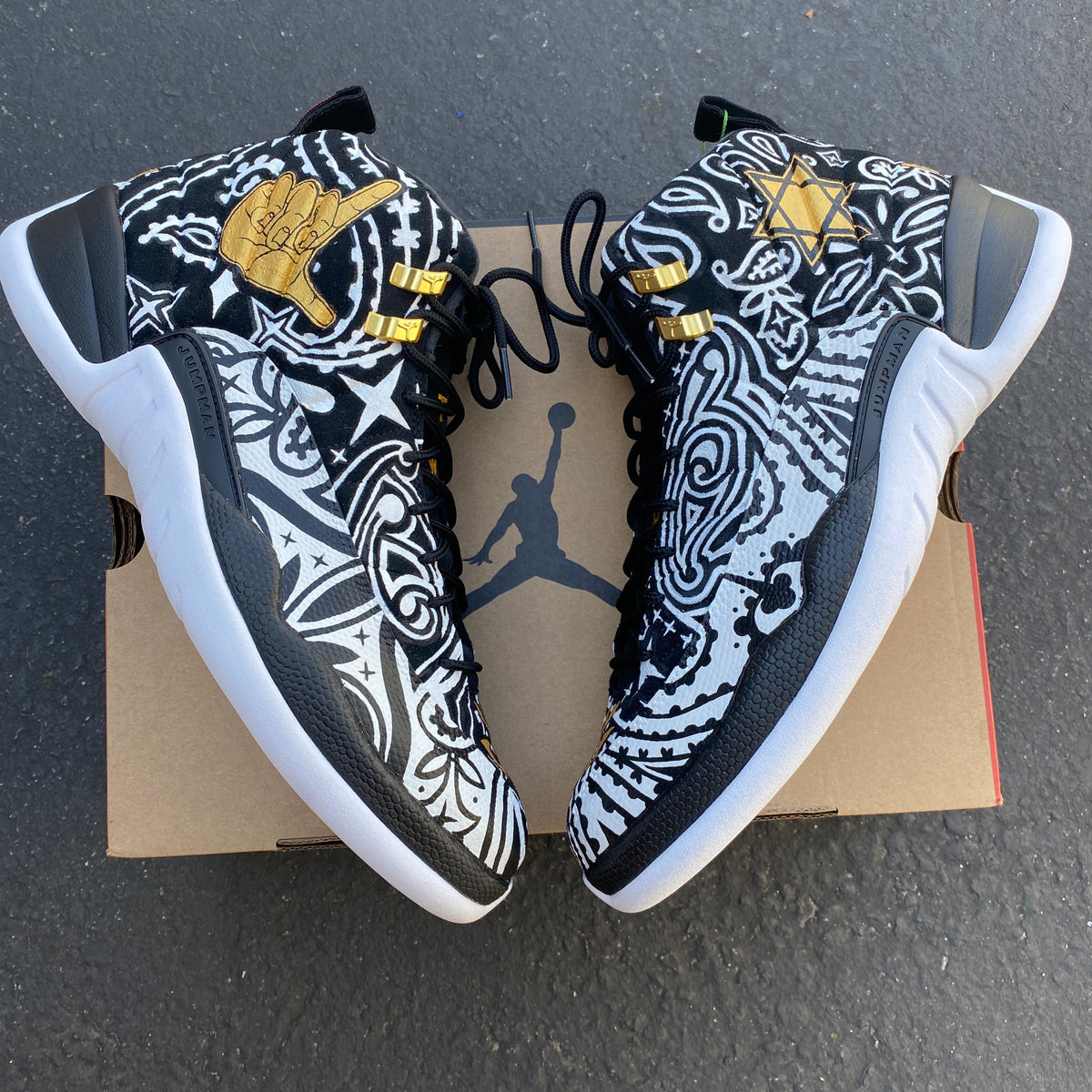 Jordan 12 Bandana Custom Order Invoice 2 of 2 B Street Shoes