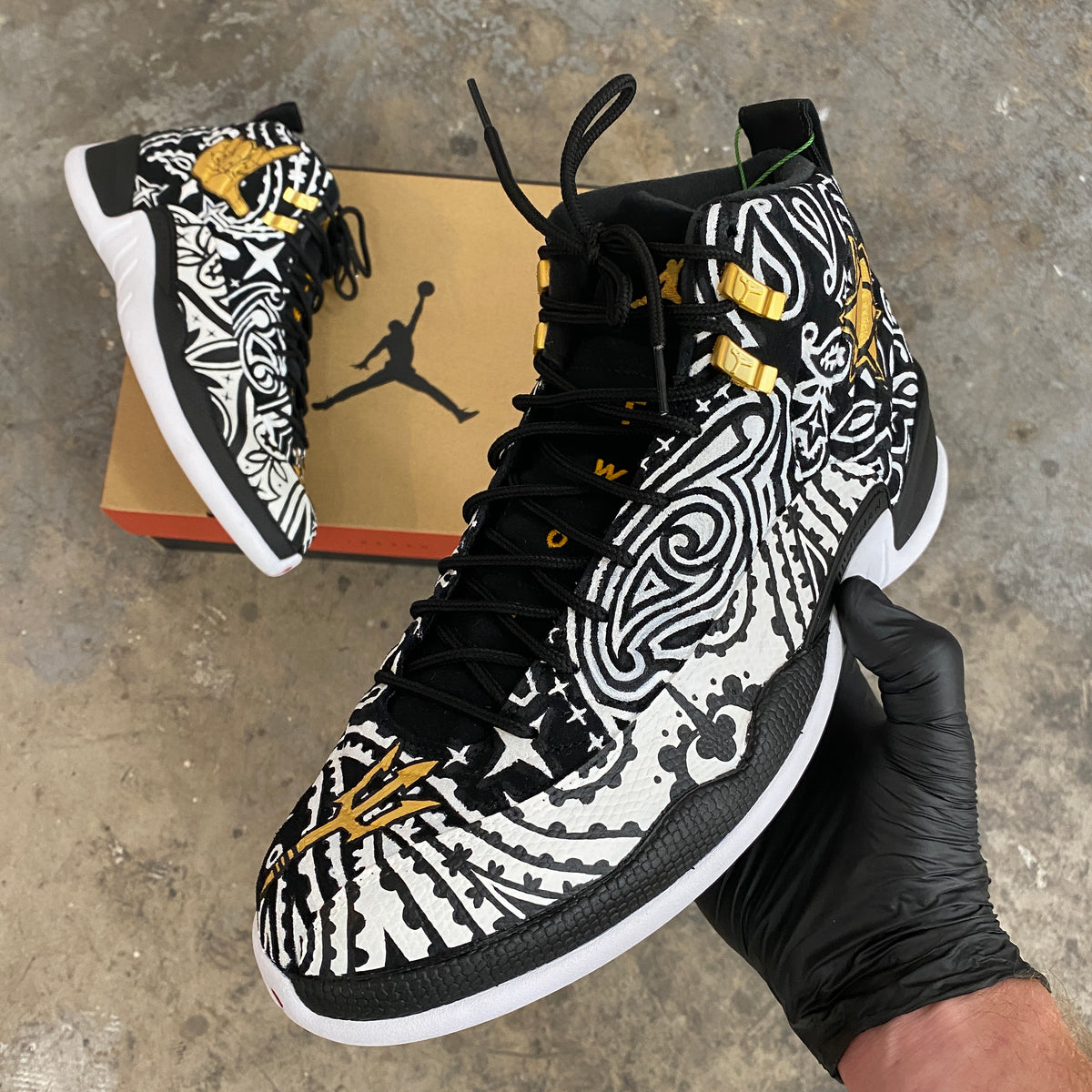 Jordan 12 Bandana Custom Order Invoice of