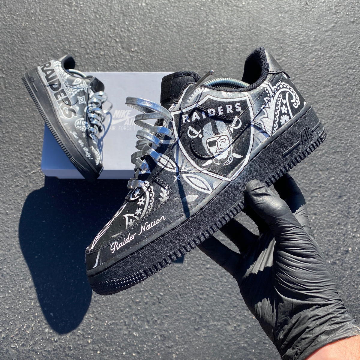 Oakland Raiders Custom Nike Air Force 1 Sneakers - Custom Sneakers