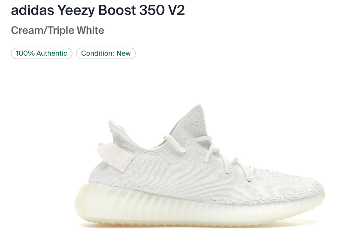 Cream white 2025 yeezy cheap