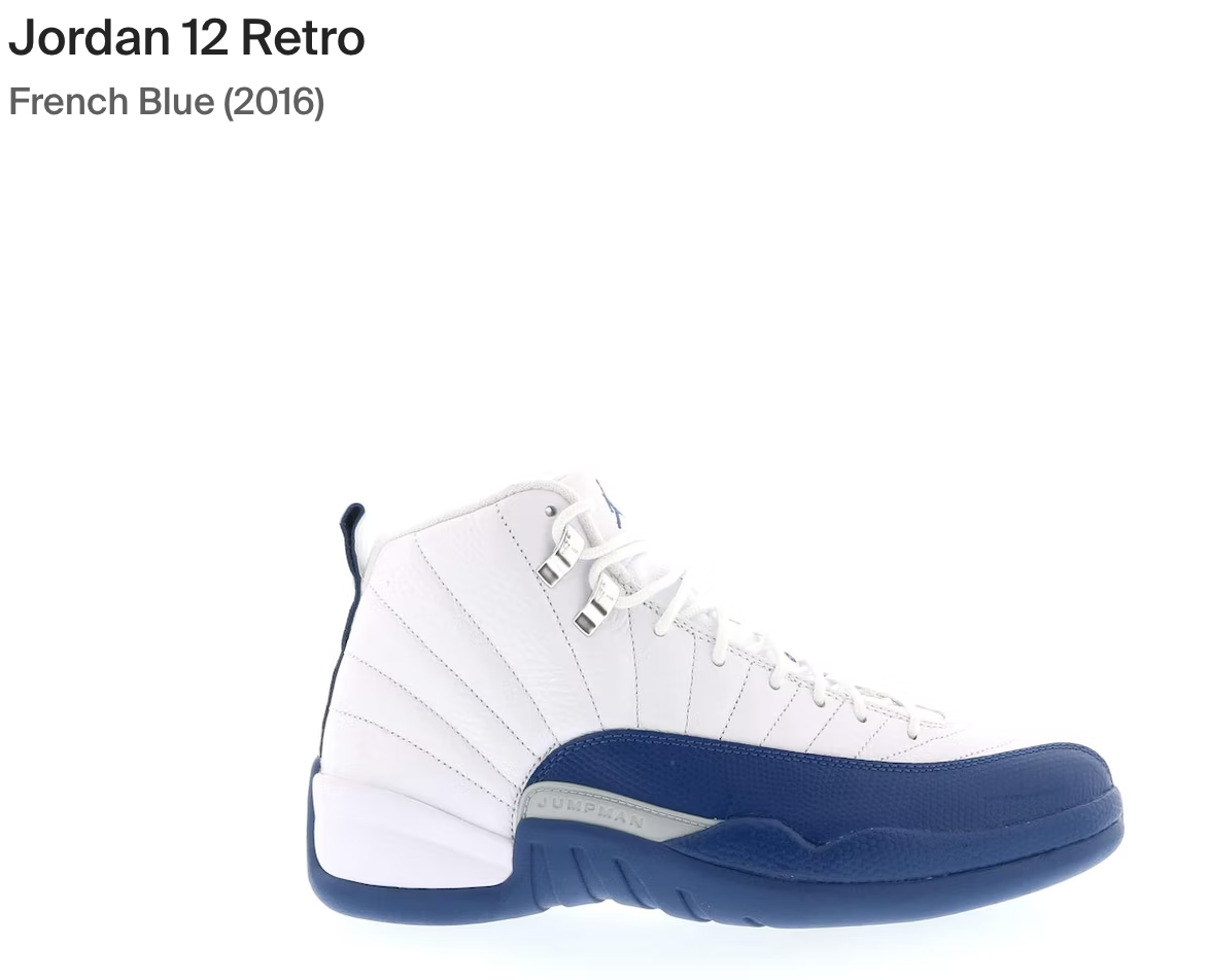 Blue jordan 2025 12 retro