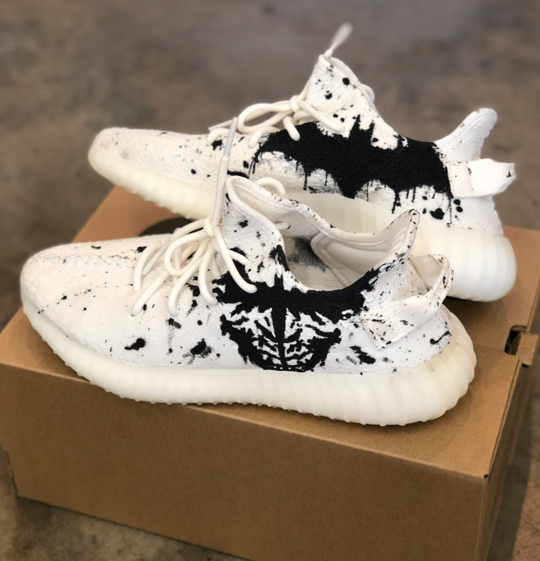 2 Pairs of Custom Yeezy's- Batman Inkblot & USA Theme- Custom Order – B  Street Shoes