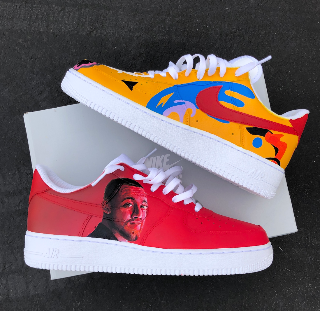 Custom Hand Painted Mac Miller Air Force 1's - Limited Number – B Street  Shoes