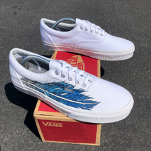 Hand Painted Eagle Feather on White Vans Era - customizable
