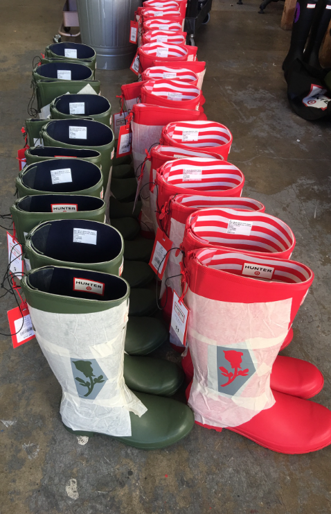 25 Pairs of Custom Painted Hunter Boots 1 Bag Custom Order