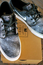 Custom Hand Painted Twilight Zone Black and White Galaxy Nike Stefan Janoski Skate Shoes
