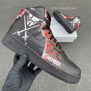 Remember, Remember the Fifth of December - Custom Painted Nike Air Force 1s V for Vendetta