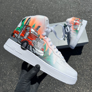 Custom Big Rig Theme Nike AF1s!