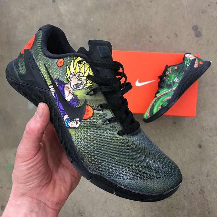 You'll Go Super Saiyan For These Dragon Ball Z Themed Shoes - Custom Hand Painted Nike Metcon 4s