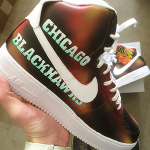 Custom Hand Painted Chicago Blackhawks Sneakers