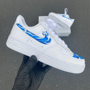 Custom Hand Painted Wave Nike Air Force Is