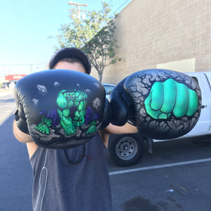 Hulk Smash! Custom Painted Boxing Gloves - The Incredible Hulk Theme