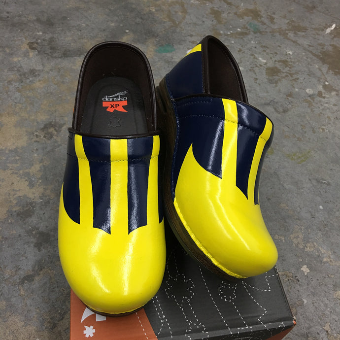 Custom Painted University Of Michigan Dankso Clogs