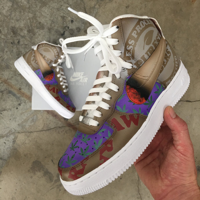 "J's on My Feet!" - Raw Rolling Papers Nike Air Force 1's