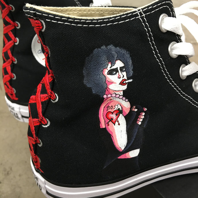 The Rocky Horror Picture Show Chucks -Custom Painted High Top Converse