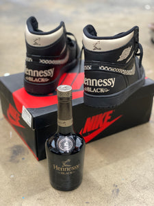 Custom Hand Painted Nike Jordan Retro 1 Hennessy Black