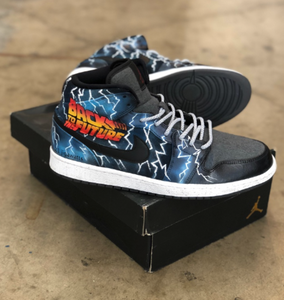 Timeless Custom Painted Back to the Future Jordans