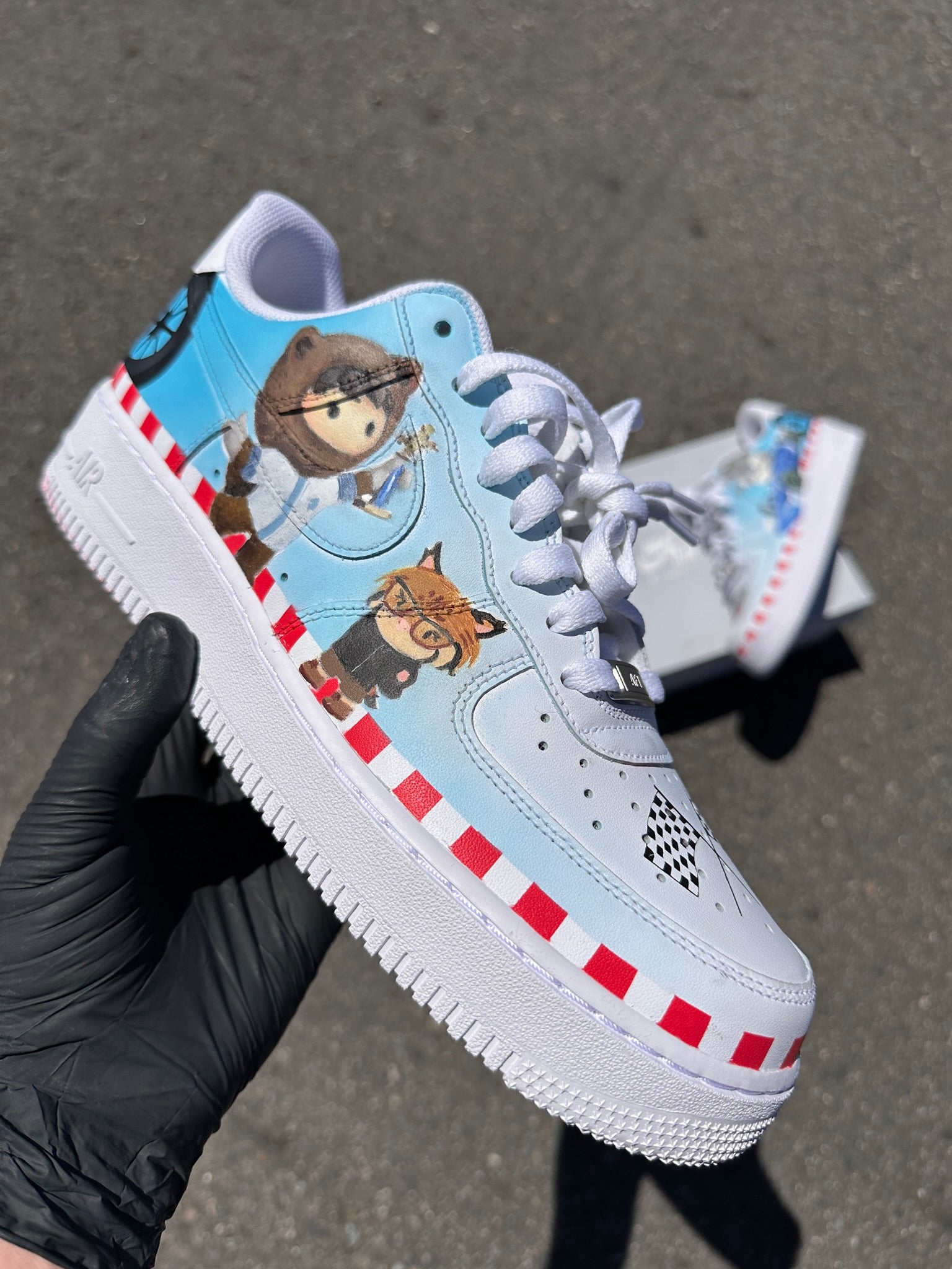 White Nike Af1 Low - 9.5 Mens - Custom Order - Invoice 2 of 2 â B Street Shoes