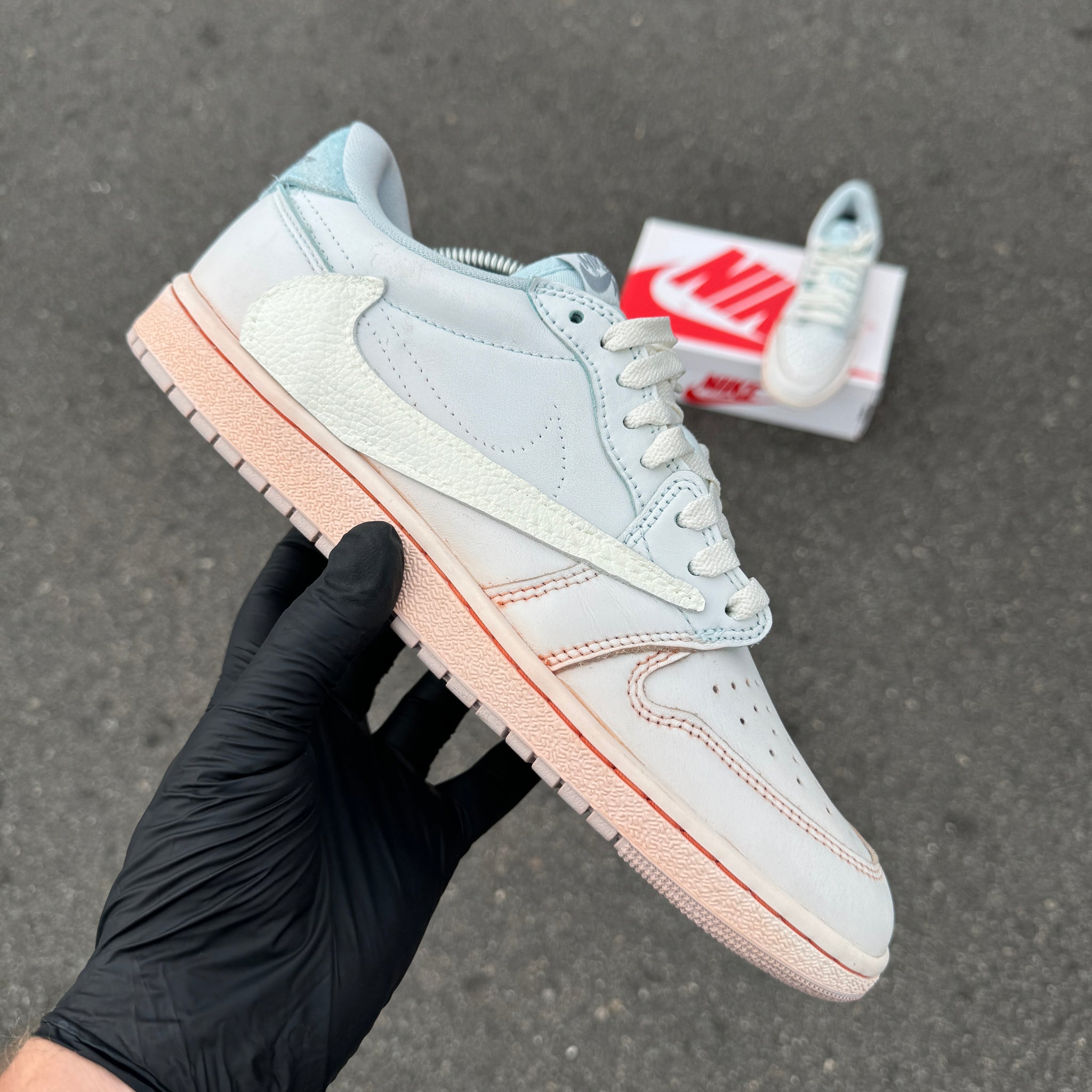 Jordan Retro Low Travis Scott Reverse Swoosh Custom Dip Dye – B