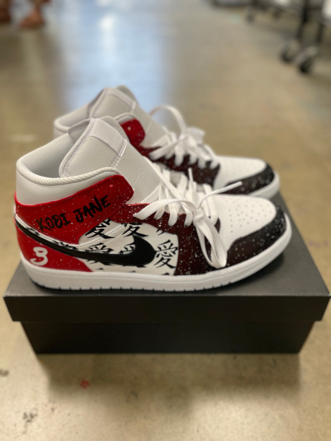 White Jordan 1 Mid - 11 mens - Custom Order - Invoice 2 of 2