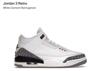 Jordan 3 Reimagined - Custom Order - Full Invoice