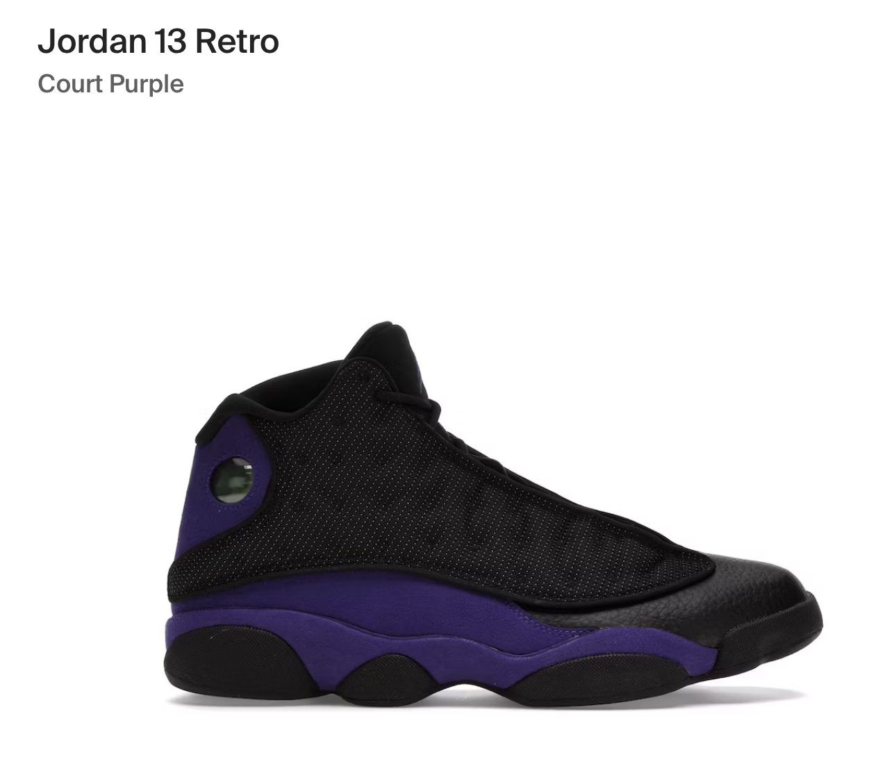 Purple and white jordan 13s sales