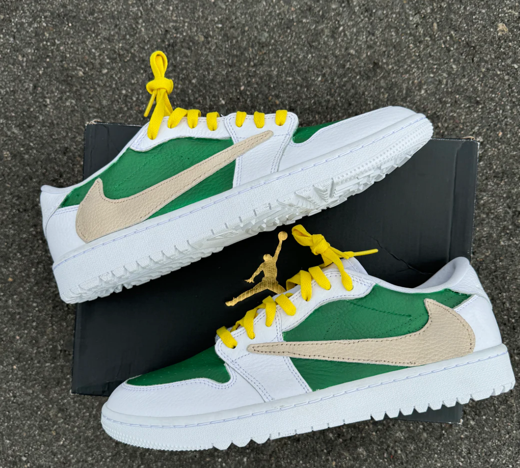 Jordan Retro 1 Low Travis Scott Reverse Swoosh Masters Theme - 11.5m RUSH ORDER