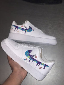 White Nike AF1 low - womens 8.5 - custom order - invoice 1 of 2