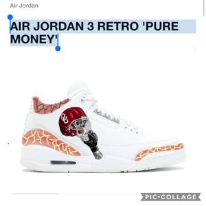 Jordan 3 Pure Money - Mens 10.5 - Custom Order - Invoice 1 of 2