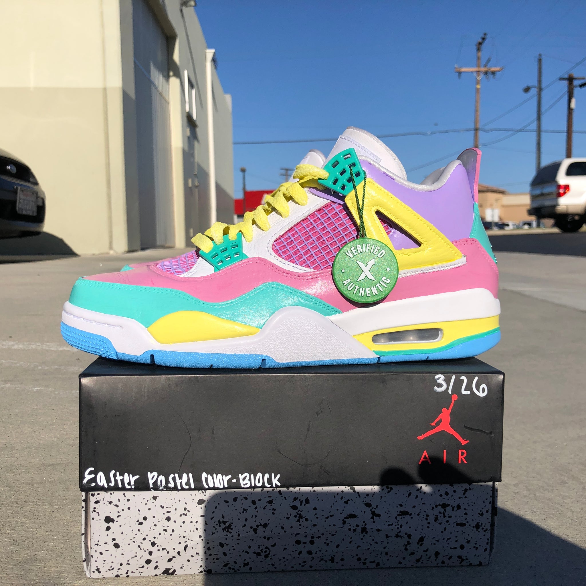 Easter Jordan 4s - Custom Order - Mens 12 – B Street Shoes