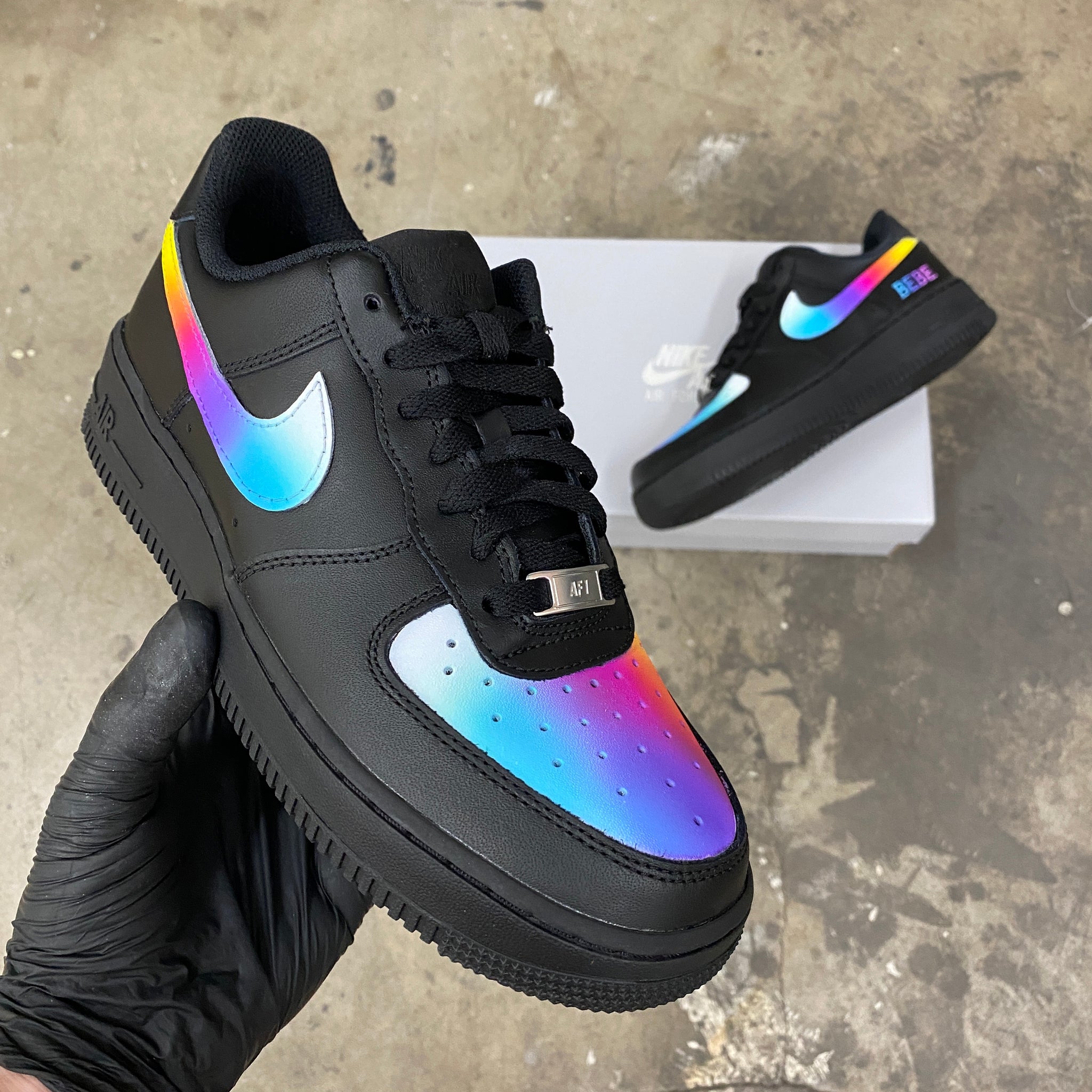Arthur Conan Doyle Prisionero de guerra Acompañar Custom Painted Nike Air Force 1 Sinful Colors - Available to Public Fo – B  Street Shoes