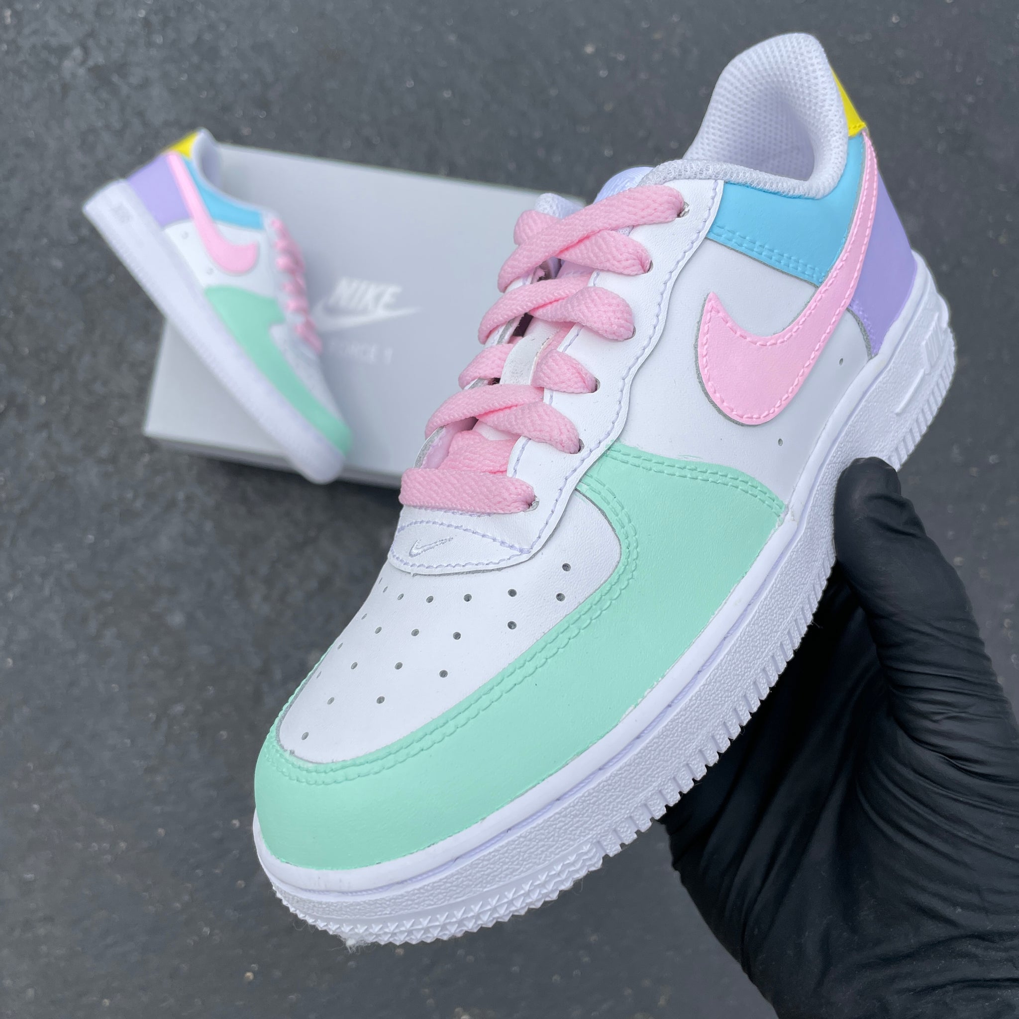 Nike Air Force 1 Sneakers - Custom Pastel Colors – B Street Shoes