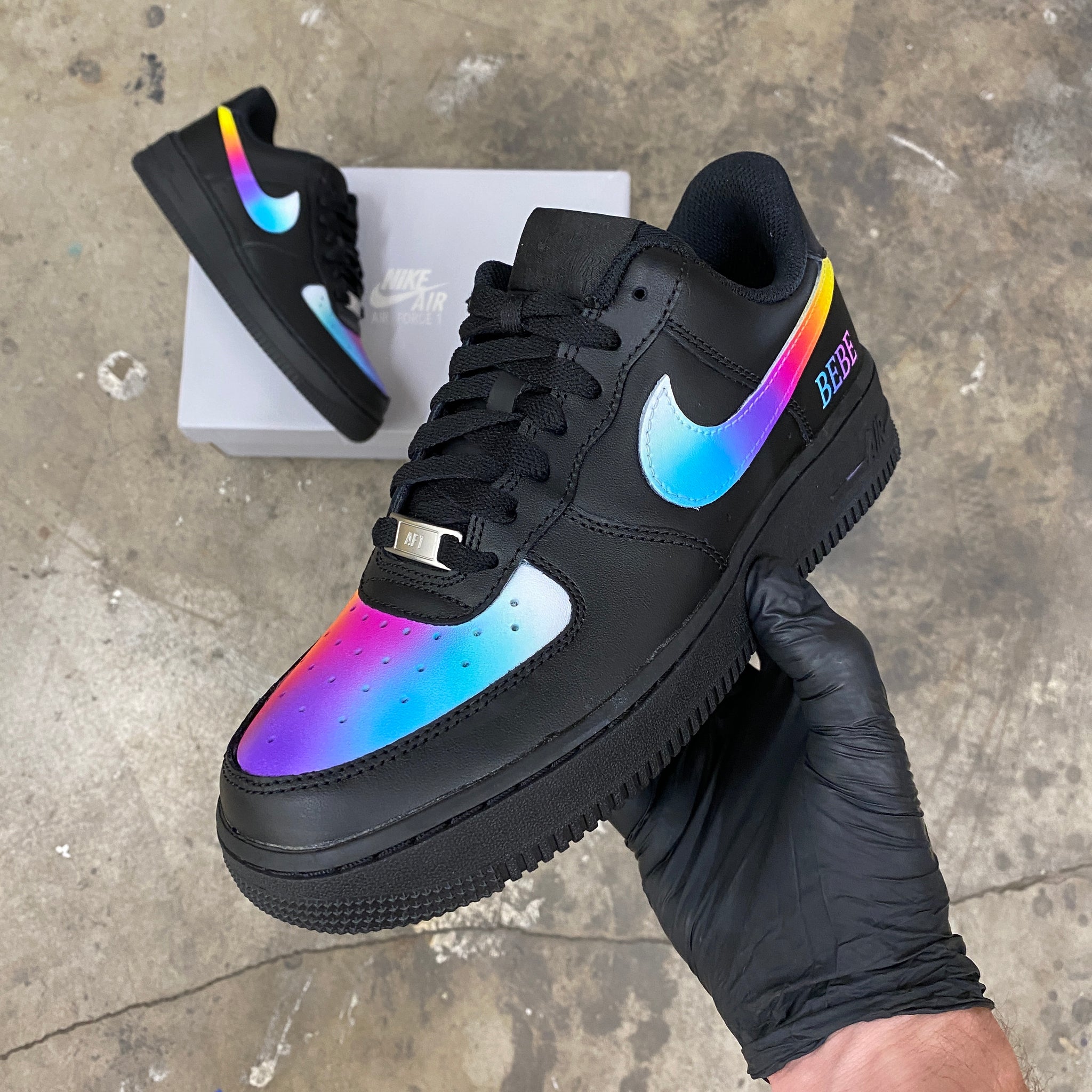 Custom Painted Nike Air Force 1 Sinful Colors - Available to