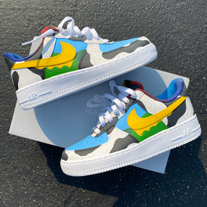 Nike Chunky Dunky Ben and Jerry Custom Hand Painted Air Force 1s