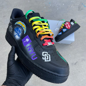 Nike AF1 Low Logo Bomb Sneakers - Custom Order – B Street Shoes