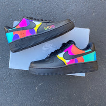 32 Pairs of Custom Hand Painted Black Nike AF1 Lows - Sinful Colors/ Initials  - Custom Order
