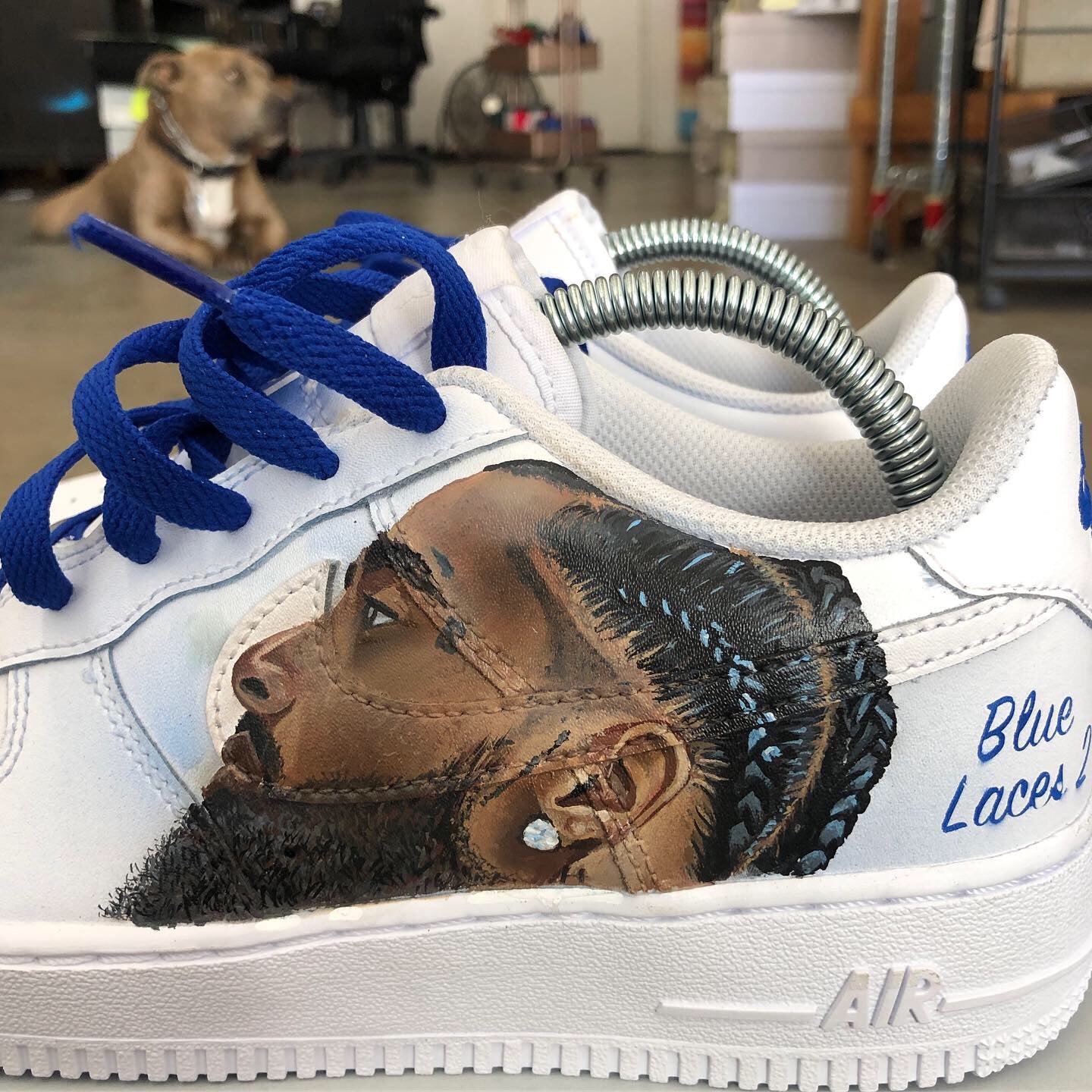Nike Custom Hand-Painted Nipsey Hussle Tribute Air Force 1s â B Street Shoes