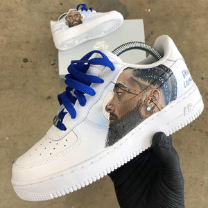 Custom Hand Painted Football Los Angeles Rams Nike Air Force 1 Low – B  Street Shoes