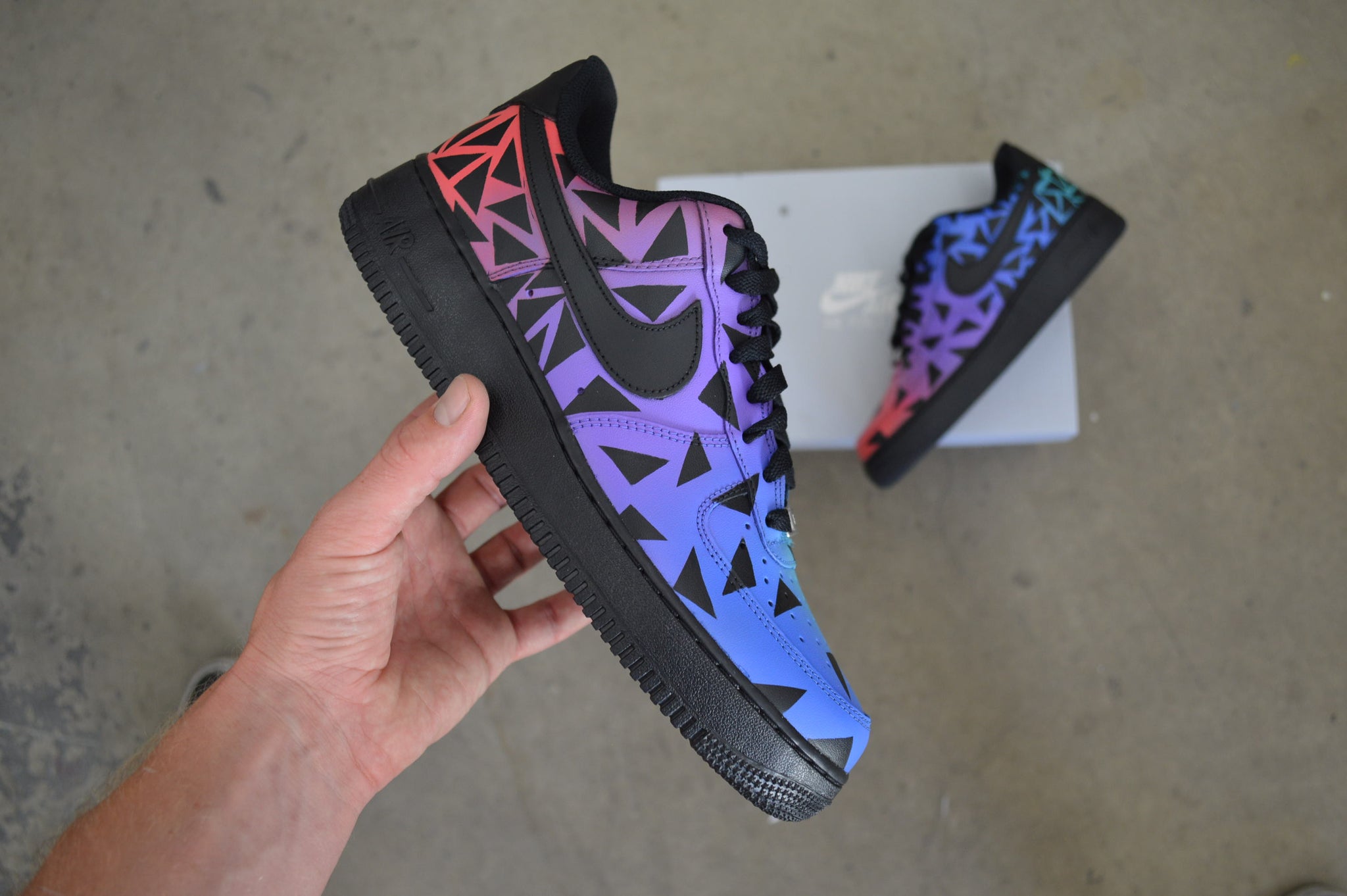 Nike AF1 Low Logo Bomb Sneakers - Custom Order – B Street Shoes