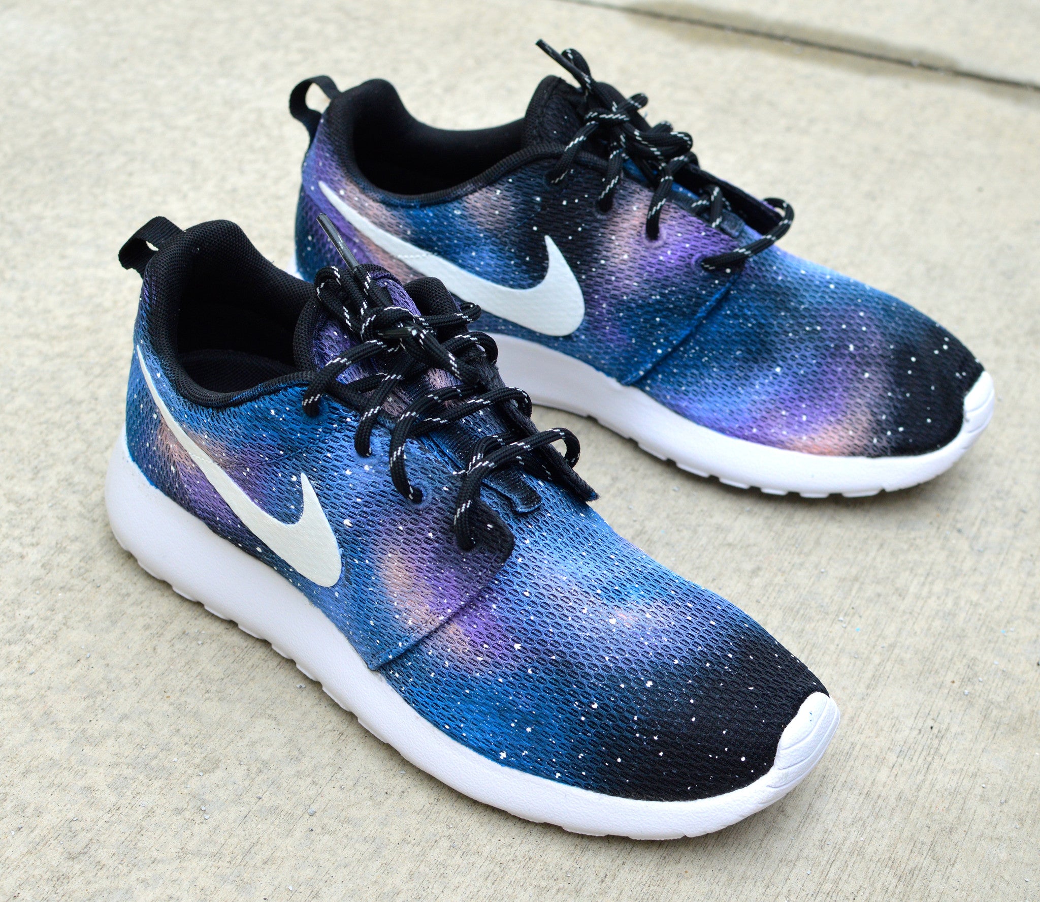Galaxy Roshe - Hand Painted Nike Sneakers Street Shoes