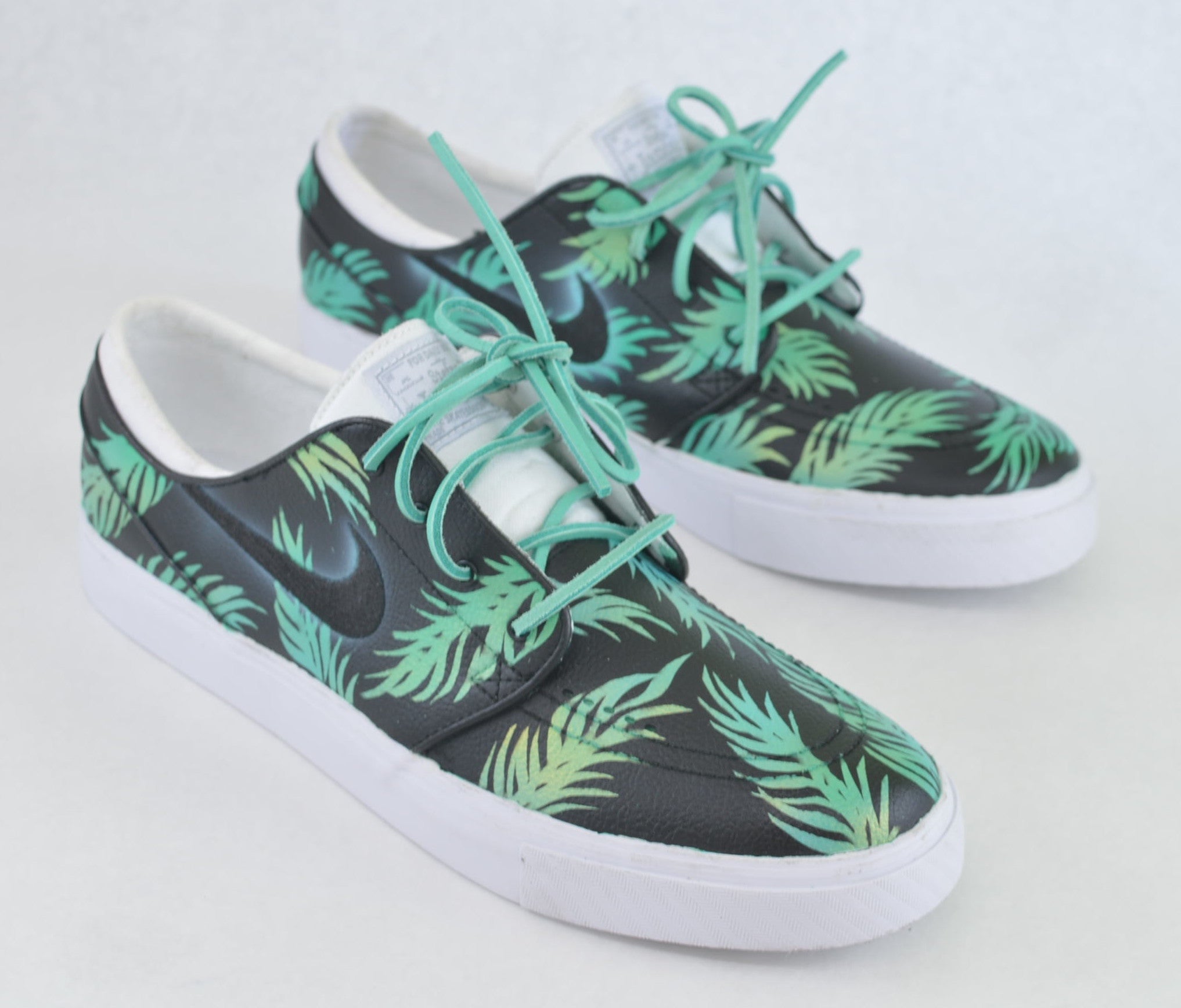 Foam Green & Tropical Floral Nike SB Stefan - Custom – B Street Shoes