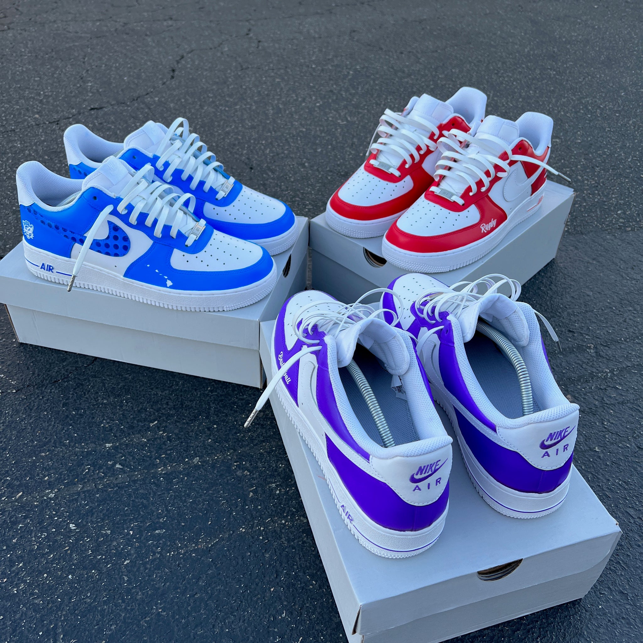White Nike Af1 lows - 3 pairs - Custom Order - Invoice 2 of 2 – B Street  Shoes
