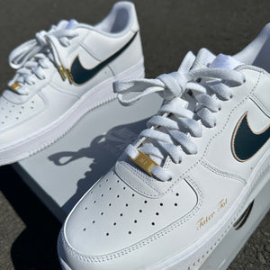 White Nike Af1 lows - 2 pairs ( M12 & W9 ) - Custom Order - Invoice 2 of 2